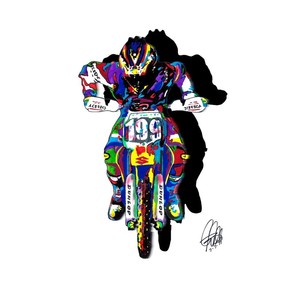 Travis Pastrana Motocross Freestyle Dirt Bike Poster Print Wall Art 11x17